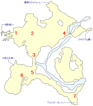 攻略チャートミニマップ・クラーデル平原