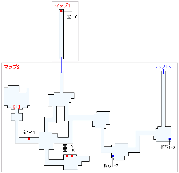2Dモードのストーリー攻略マップ・グロッタ地下遺構（2）