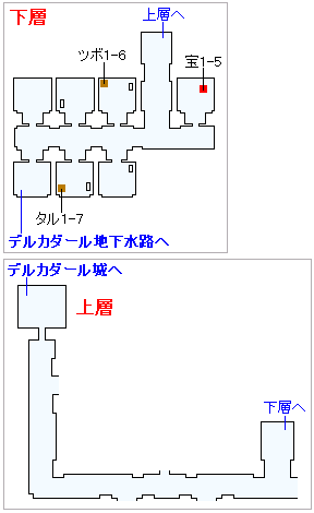 2Dモードのストーリー攻略マップ・デルカダール地下牢獄（2）