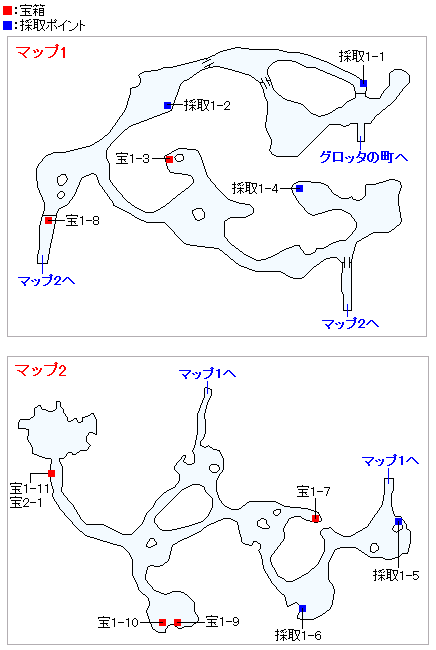 グロッタ地下遺構（3DSの3Dモード）のマップ画像