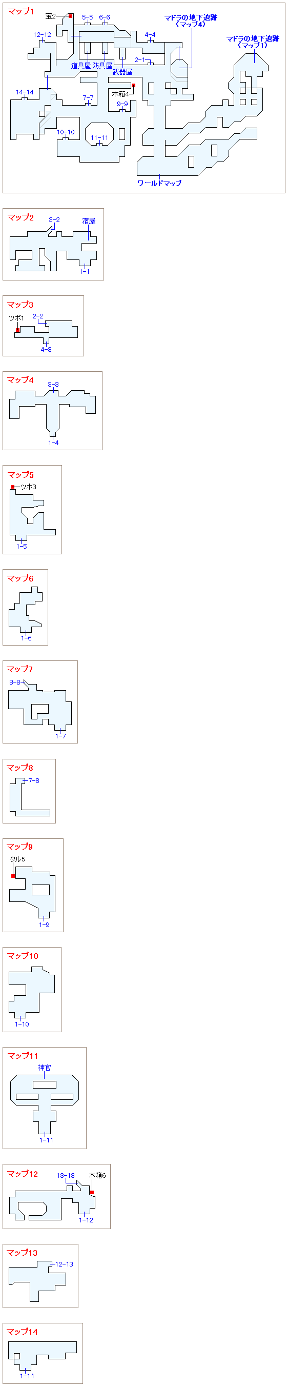 マドラの町のマップ画像