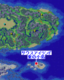 サウスアイランド東の小島の場所