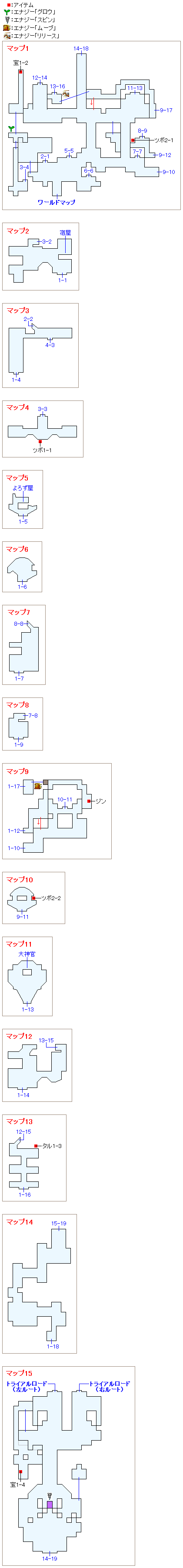 シャーマン村のマップ画像