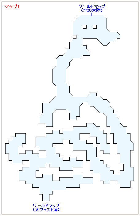 大ウェスト海北の海域のマップ画像