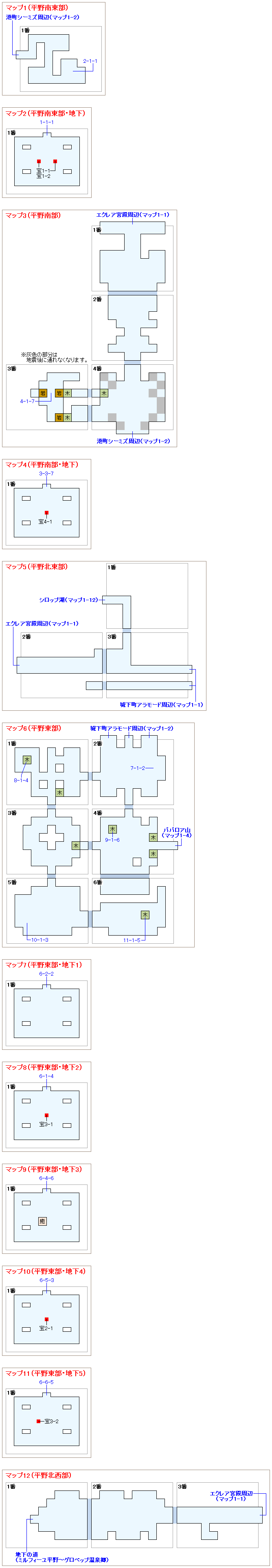 ミルフィーユ平野のマップ画像