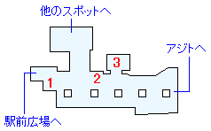 渋谷・帝急ビル 銀坐線乗り場のマップ画像