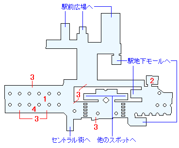 渋谷・地下通路のマップ画像