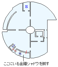 カモシダ・パレスの攻略マップ 塔・下層（1）