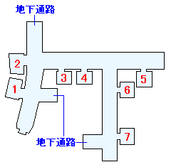 渋谷・駅地下モールのマップ画像