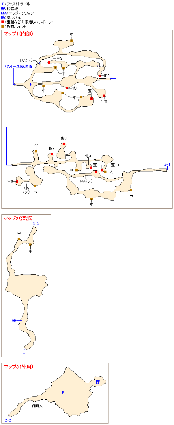 ベルク火山のマップ画像