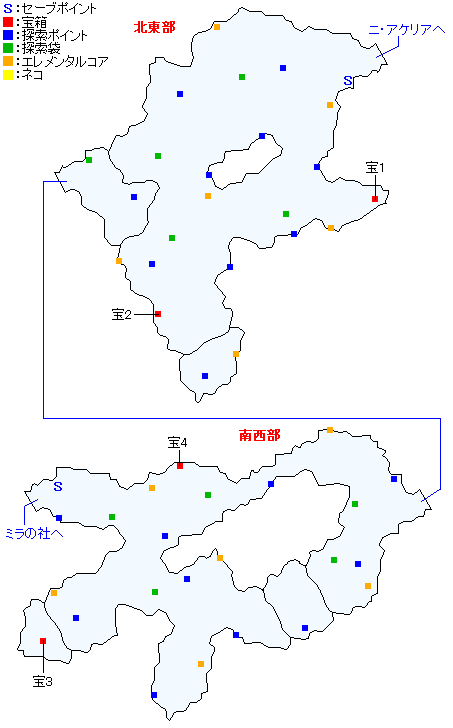 マップ画像・ニ・アケリア参道（分史世界・ミラエピソード5＆アルヴィンエピソード4）
